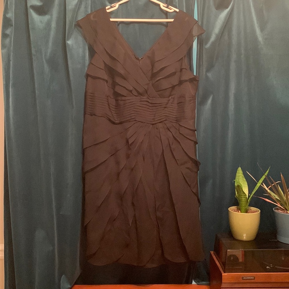 Plus Size Black Petal Dress 22W